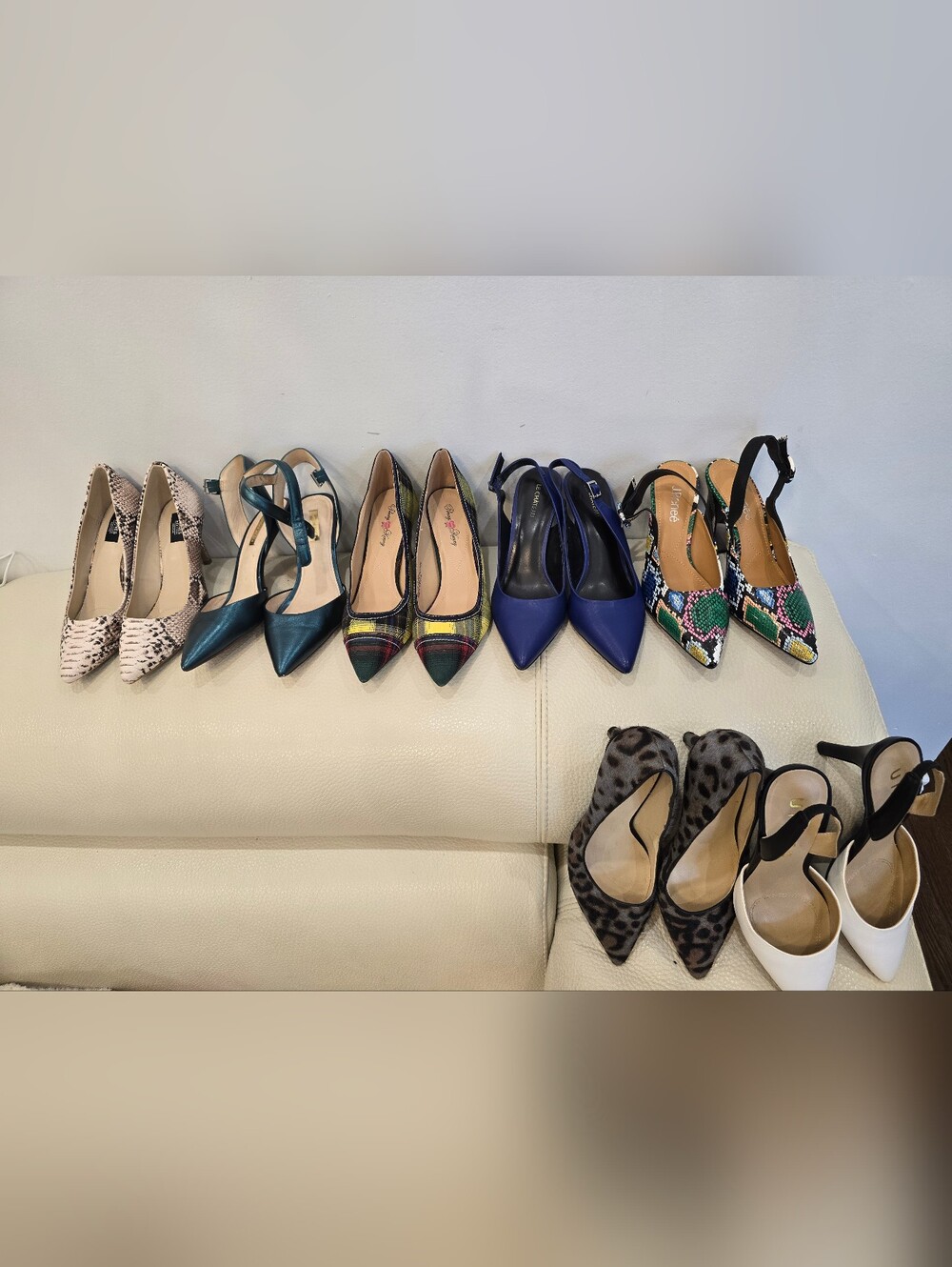 LOT 7 SHOES Pumps Heels Pointed-Toe Slingback Size 8.5